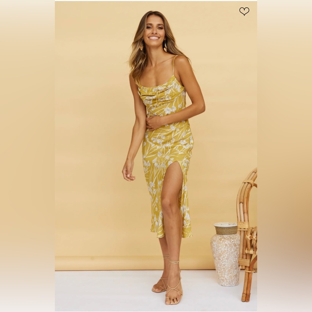 Fortunate One Mustard Yellow Maxi Summer Dress - NWT